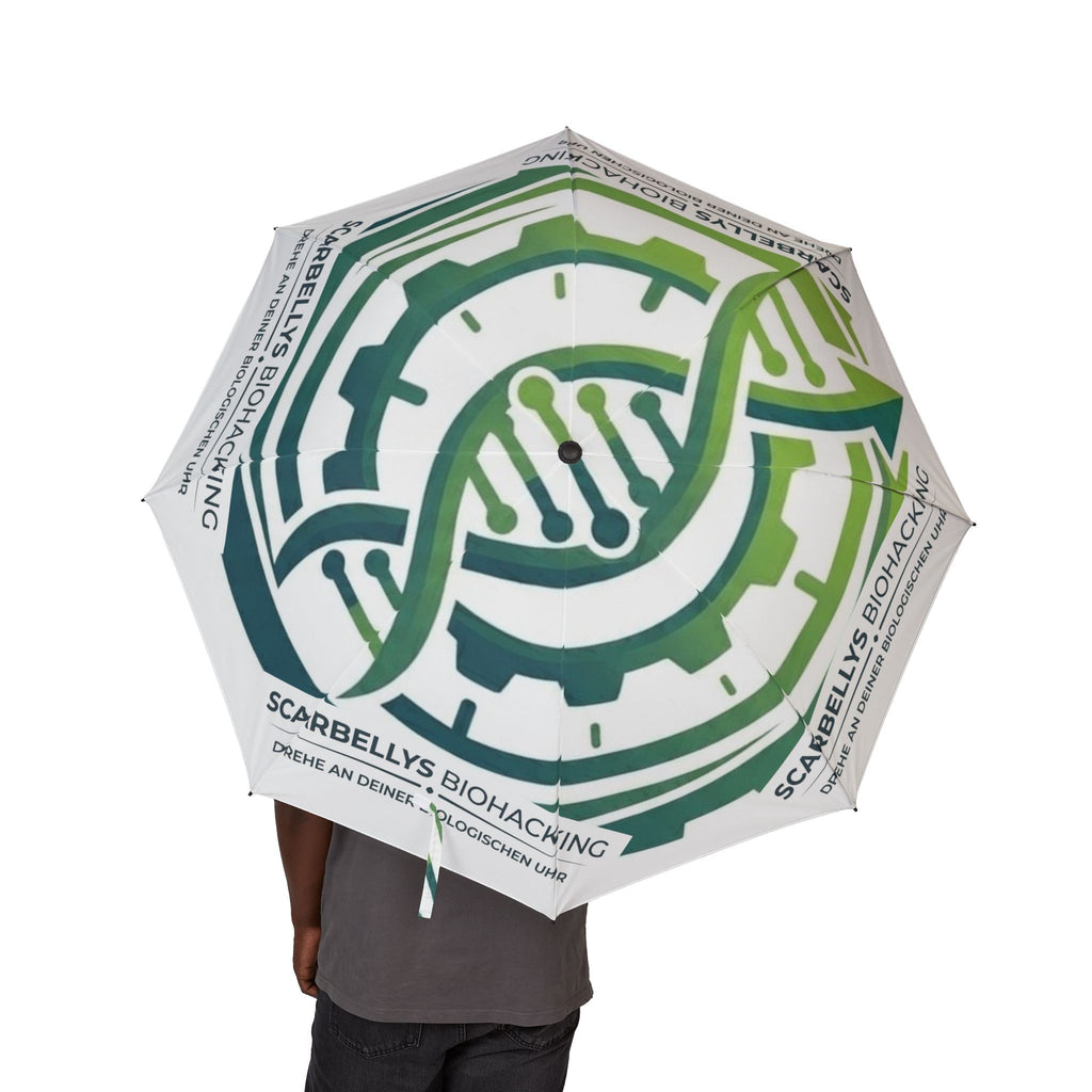 Foldable Umbrella — Scarbellys Biohacking Logo Compact Rain Umbrella